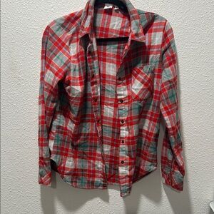 BOGO free -BP Red and Gray Plaid Shirt